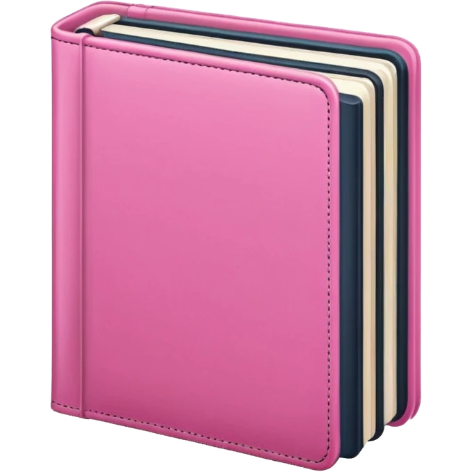 pink book without face emoji