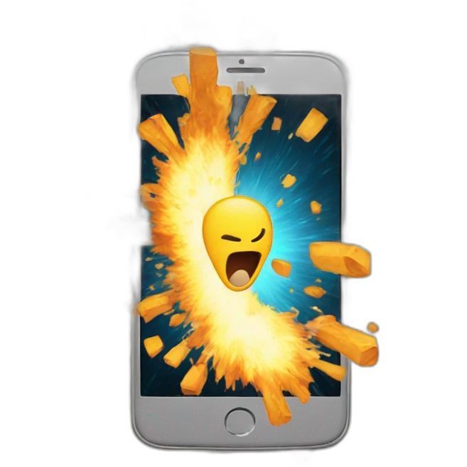 Phone exploding emoji