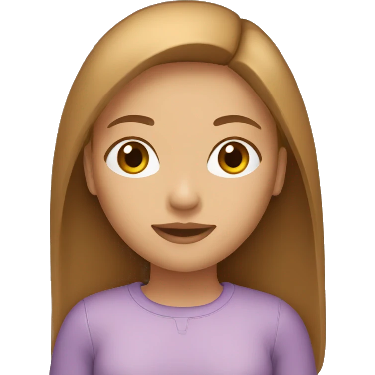 Girl with straight light brown hair emoji