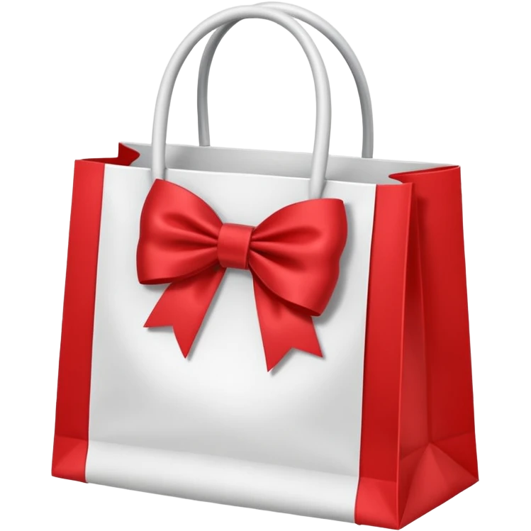 Shopping bag with bow emoji