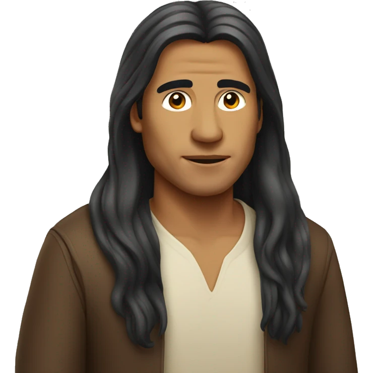 Peruvian man with long hair emoji