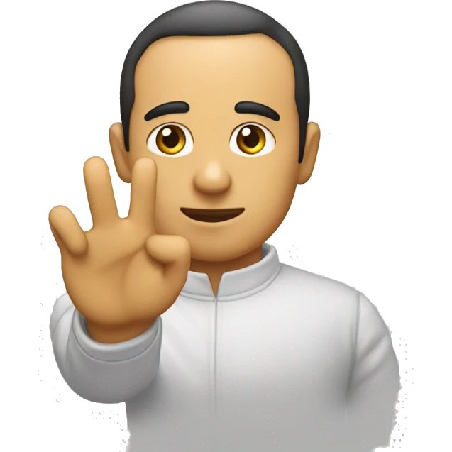 Gesto con las manos Eladio Carrion formando una h emoji