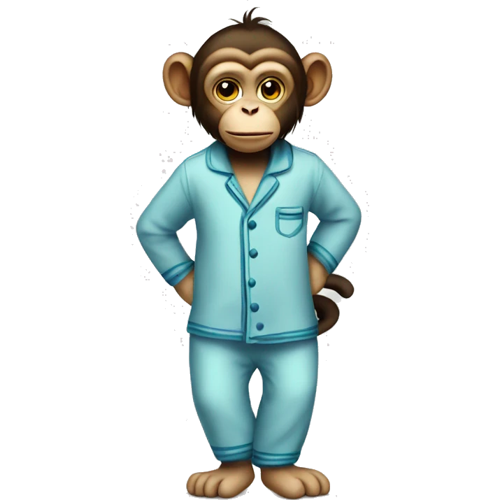 Monkey wearing pajama emoji