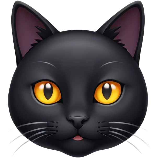 A black cat emoji