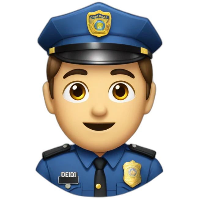 Policía con perilla emoji