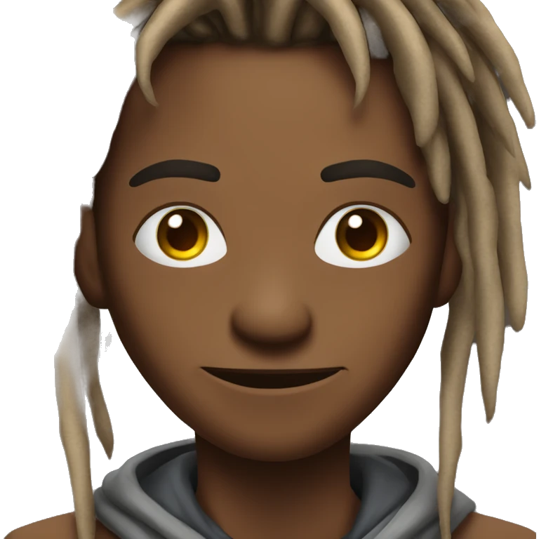 A brown skin assassin with dreads and hypnotic eyes emoji
