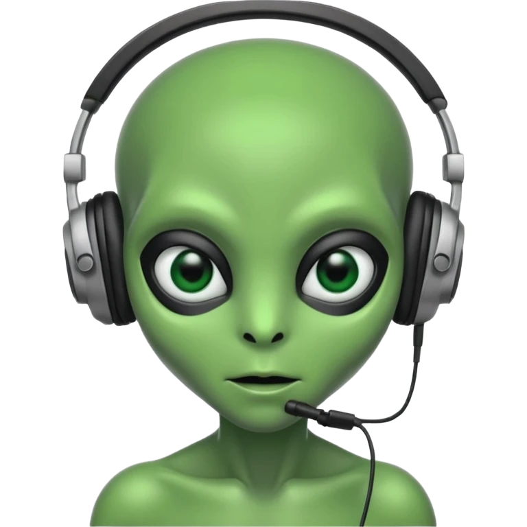 alien with headphones emoji