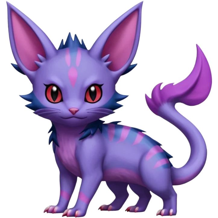 Sneasel-Purrloin-Nidorino-Fakémon-hybrid-creature (full body)  emoji