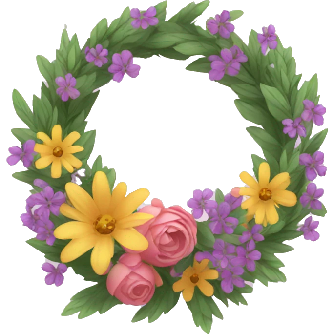 A wreath of flowers emoji
