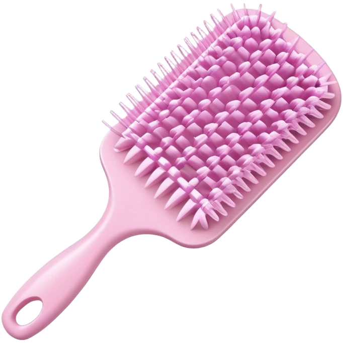 Pale pink hairbrush, cute emoji