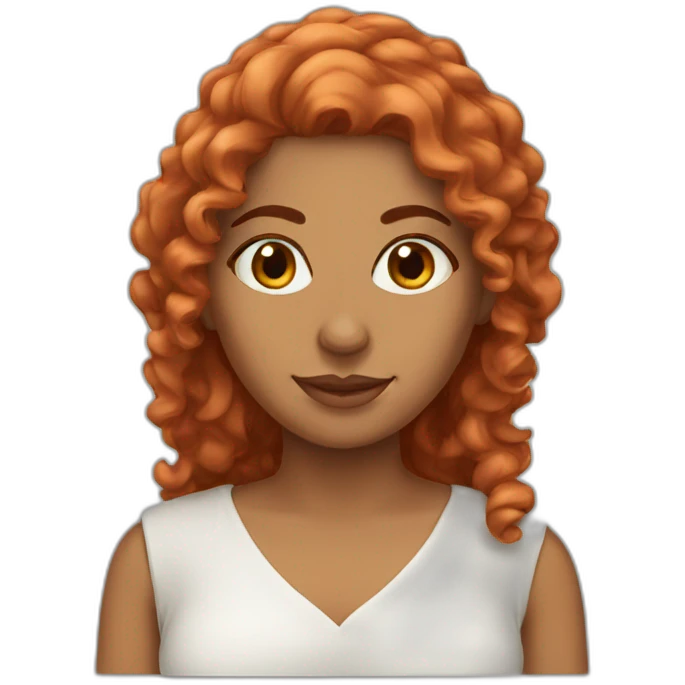 Arab woman with curly red hair emoji
