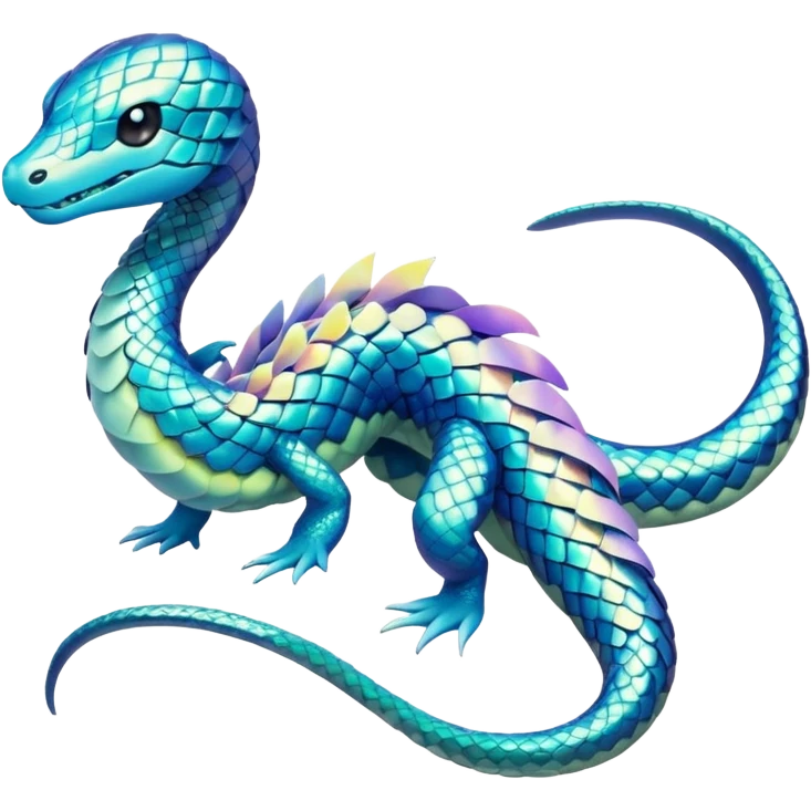 Sleek Serpentine Aquatic Ribbon-bodied Elegant Pokémon-Fakémon-Digimon-Creature, (full body) emoji