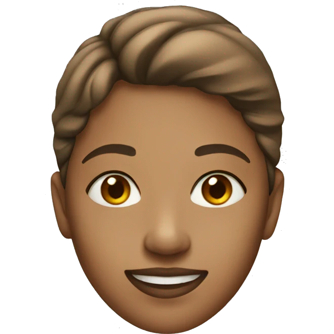 light-colored woman with brown eyes smiling emoji
