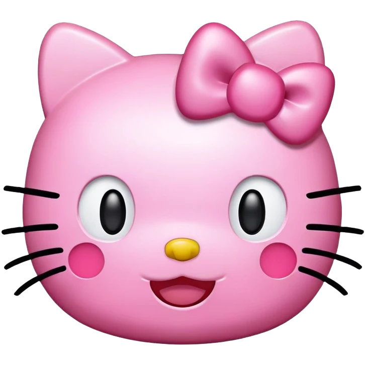 Hello kitty happy face emoji