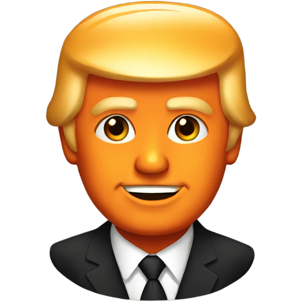 Bright orange donald trump emoji