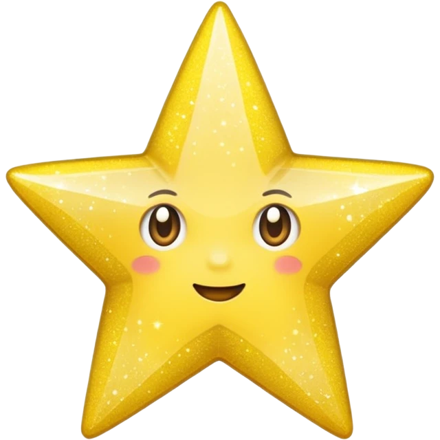 glitter yellow Star fire  emoji