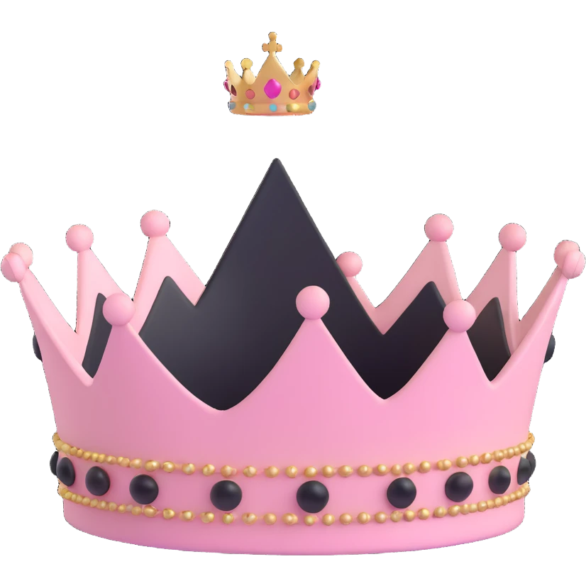 simple light pink crown emoji