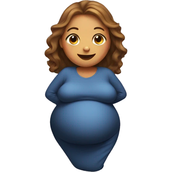 Pregnant woman with a huge belly emoji