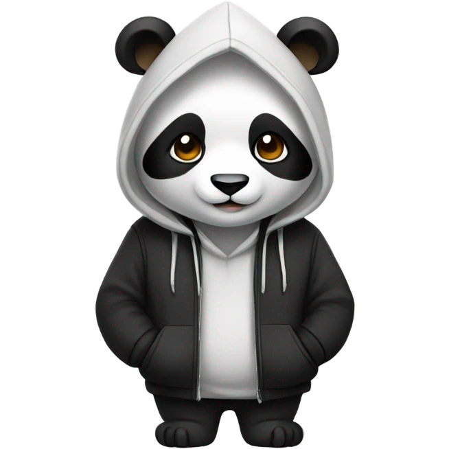 Panda with hoodie emoji
