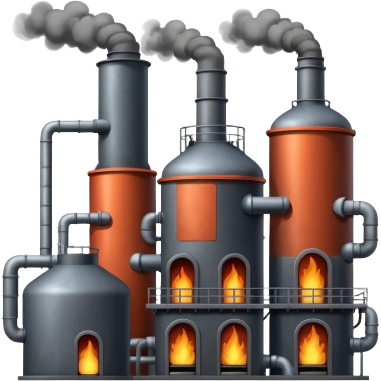 factory with furnaces and boilers emoji