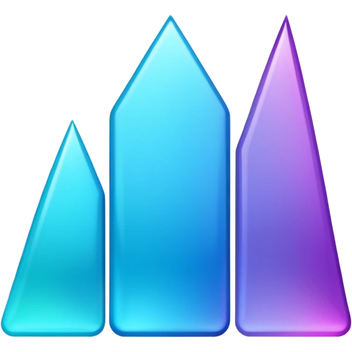 glitter cian and purple staight emoji