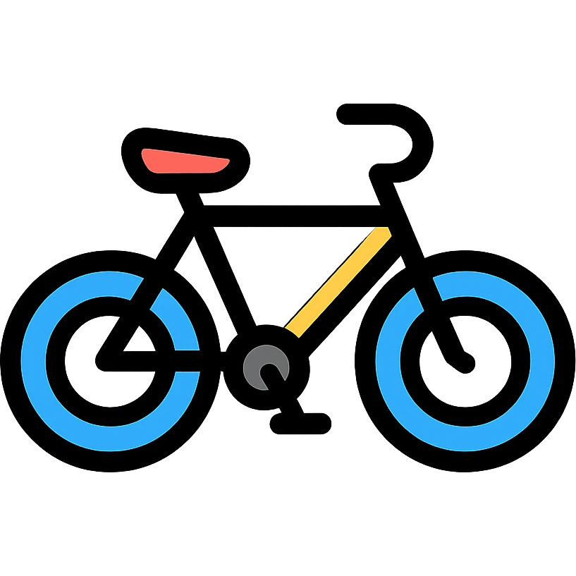 bike icon with color and black outlines emoji