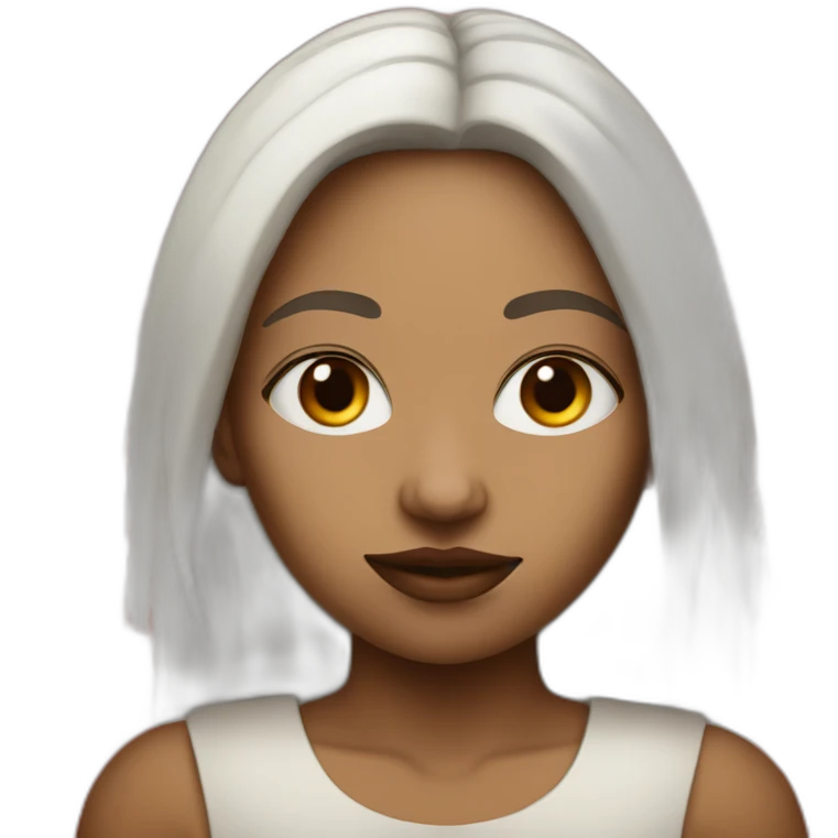 white tribe woman with red paint emoji