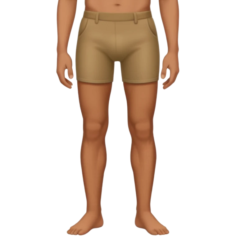 Naked man with penis between legs emoji