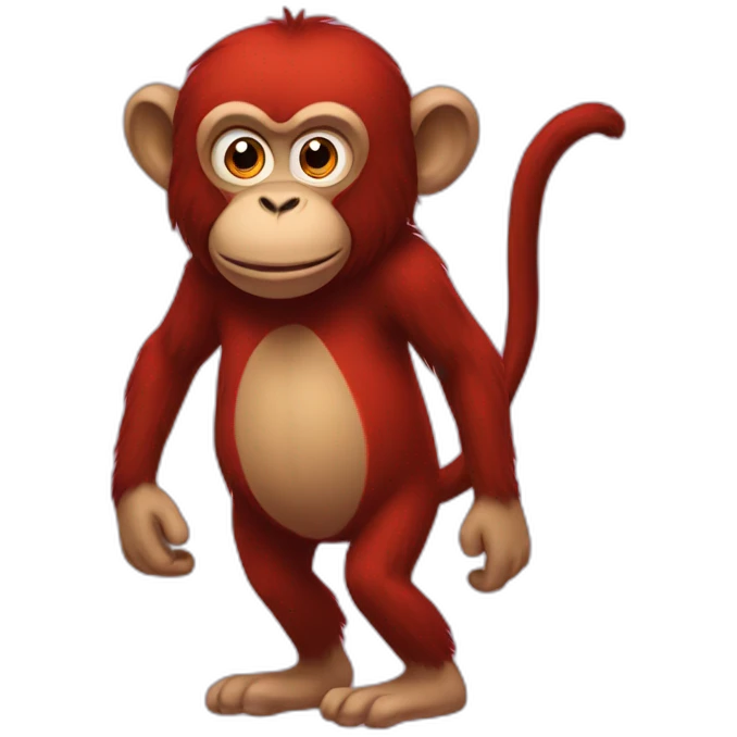 big red butt monkey emoji