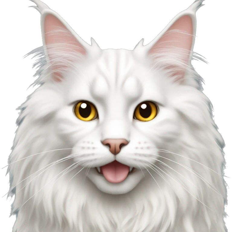 white maine coon cat emoji