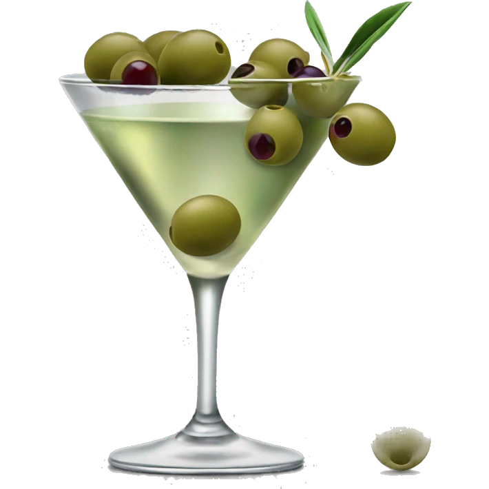 Dirty martini with olives emoji