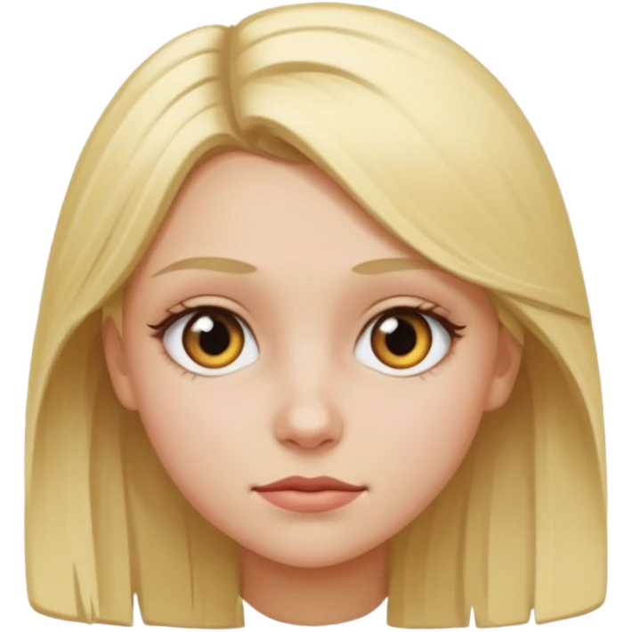 Girl crooked eye blond  emoji