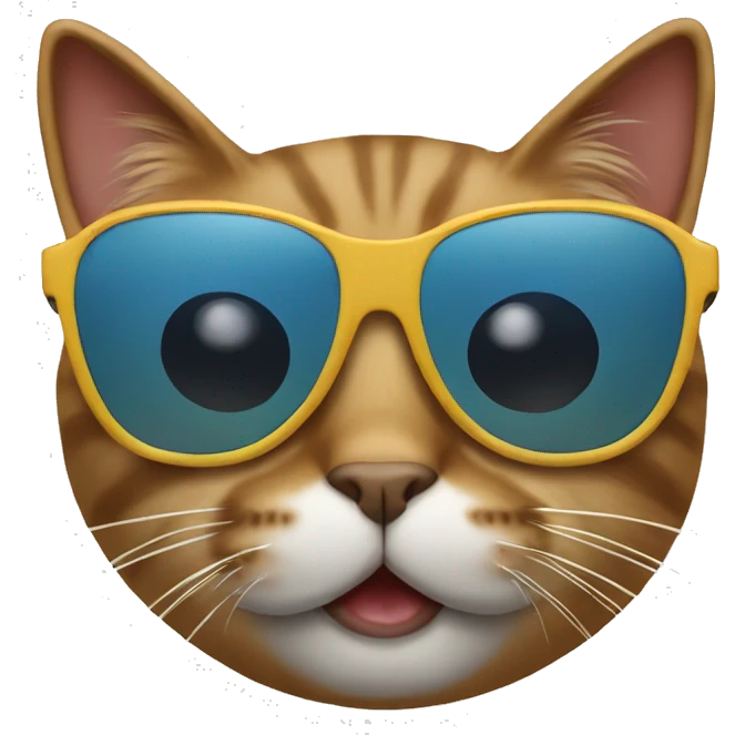 Cat with sunglasses emoji