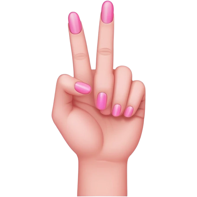 pink middle finger emoji