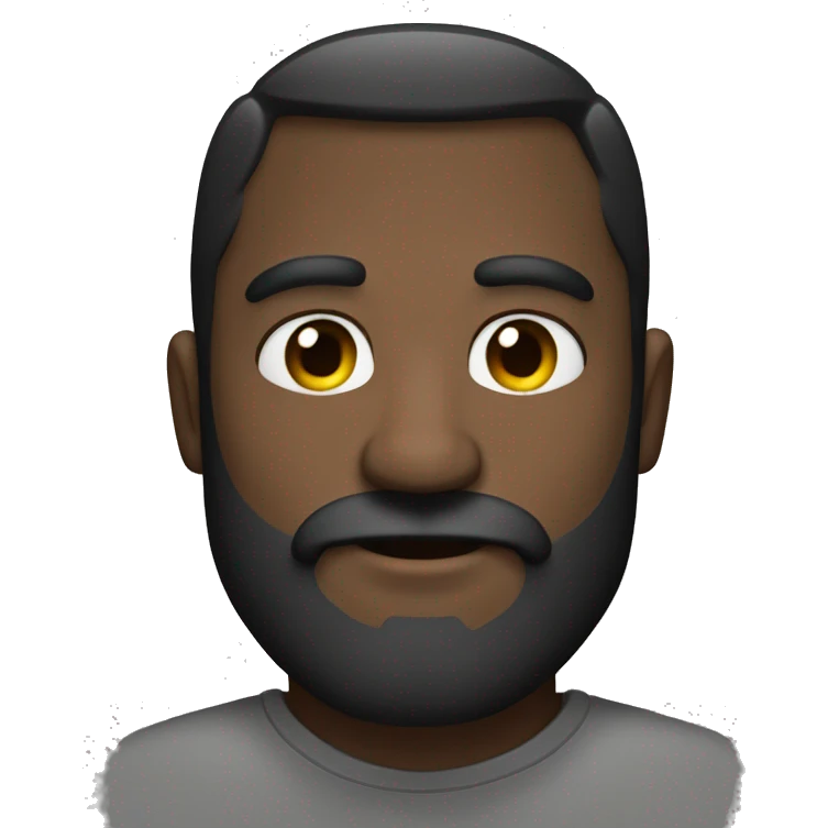hombre musculoso con barba negra emoji