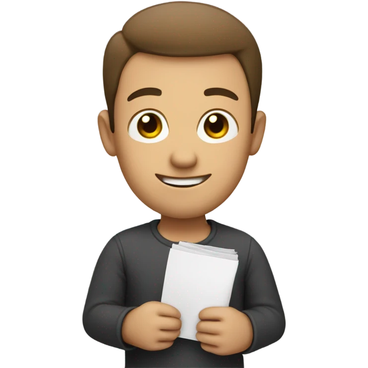 Giy with a packet in his hand emoji