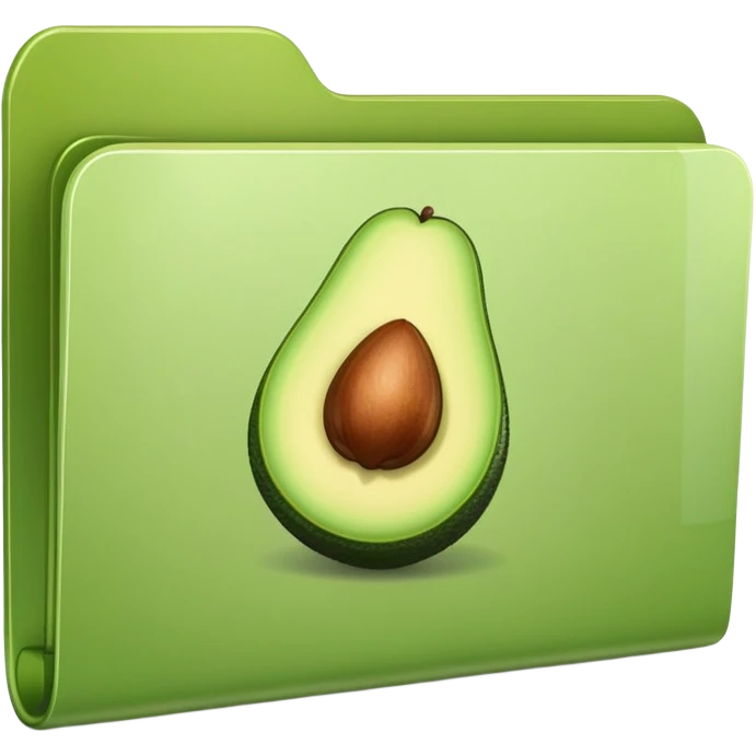 folder with small avocado picture on front  emoji