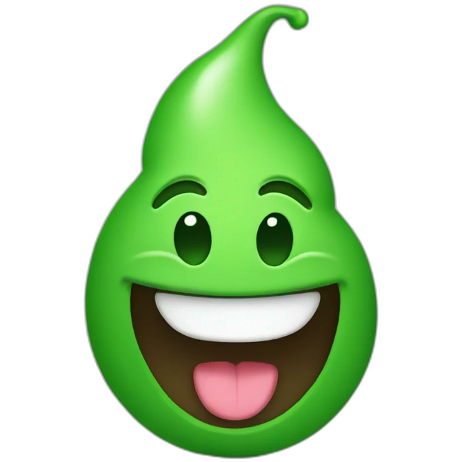 smiling green poop emoji