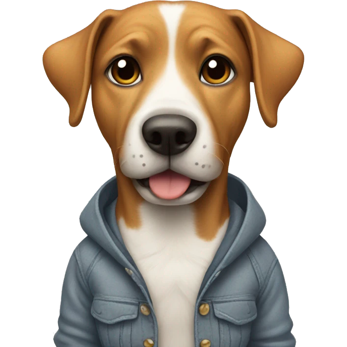 Dog wearing inside clothes  emoji