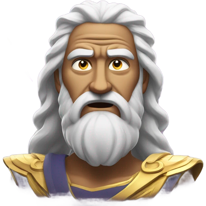 zeus with ligthning on his eyes emoji