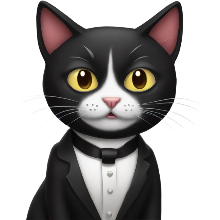 evil tuxedo cat emoji