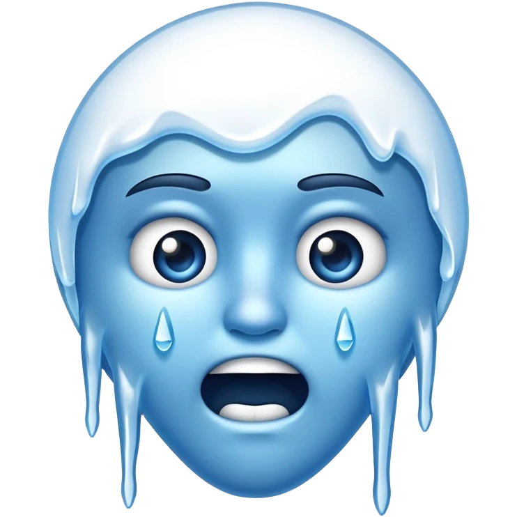 the cold freezing grimacing face emoji but icicles coming from its mouth emoji