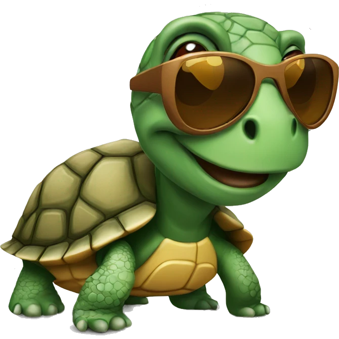 turtle with sunglasses emoji