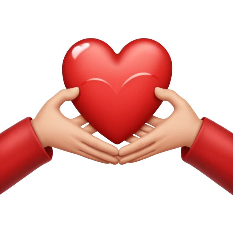 hand shake + Heart emoji