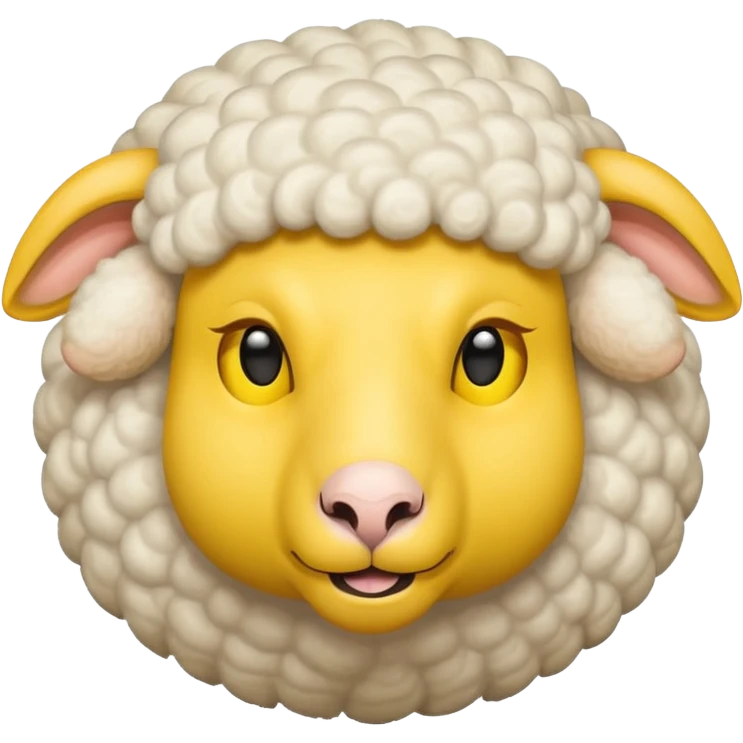 a sheep with yellow mask emoji