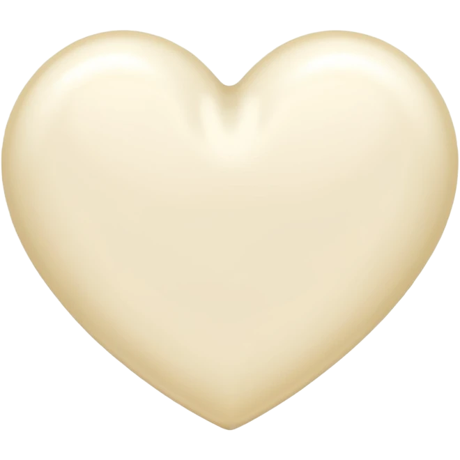 Cream heart emoji