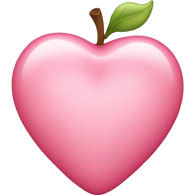 Light pink heart apple emoji emoji