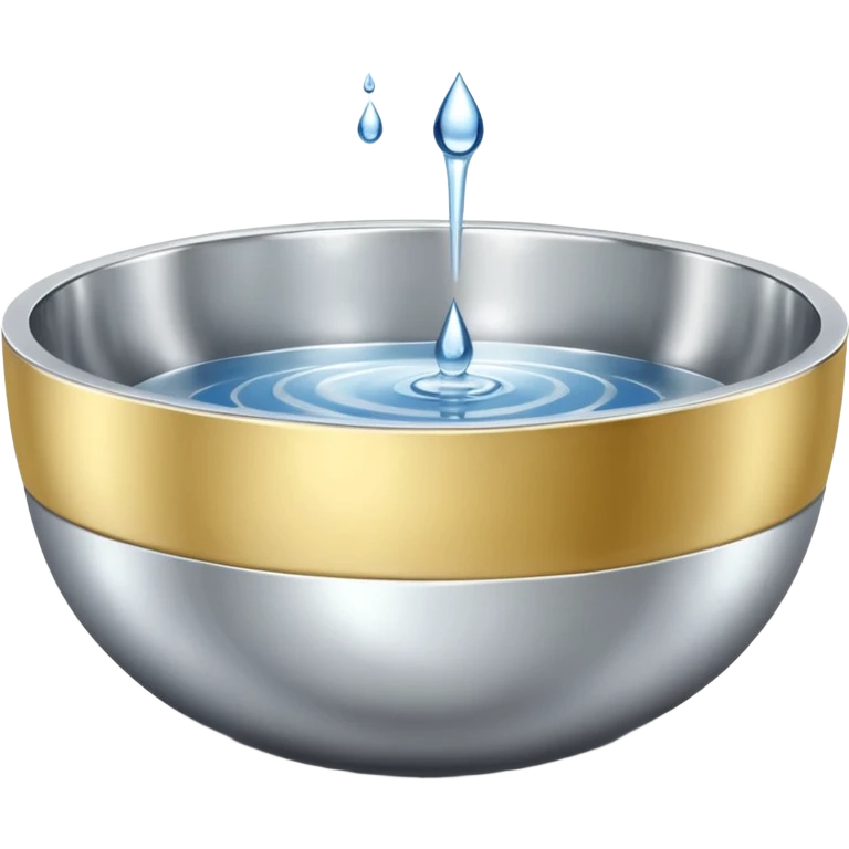 metallic bowl with water inside emoji