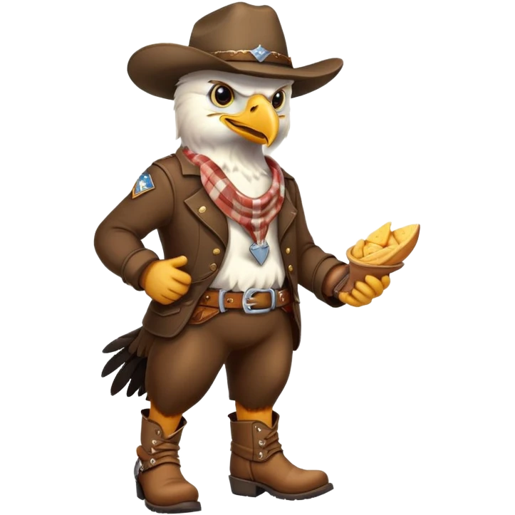 A eagles eating a cowboy emoji
