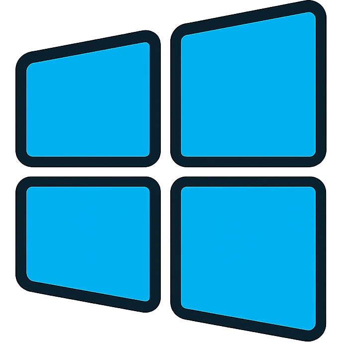 windows logo, modern, flat icon style emoji